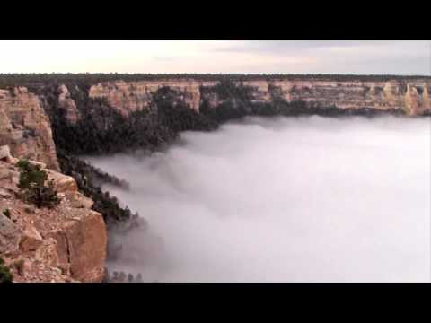 Grand Canyon fills up with sea of clouds during rare weather phenomenon