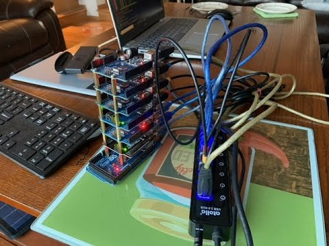 DIY arduino crypto mining tower