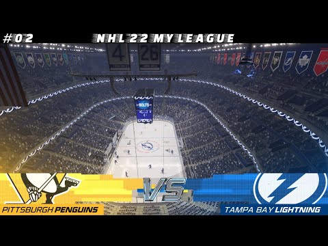 NHL 22 My League #02 Pittsburgh Penguins vs Tampa Bay Lightning Full Game   No Commentary