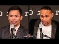 THE FULL MANNY PACQUIAO VS KEITH THURMAN LA PRESS CONFERENCE