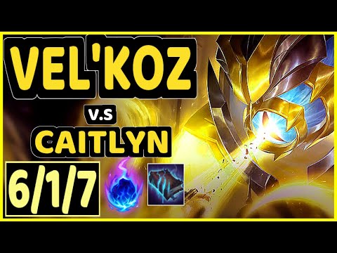 MATSUKAZE (VEL'KOZ) vs CAITLYN - 6/1/7 KDA BOTTOM ADC CHALLENGER GAMEPLAY - BR
