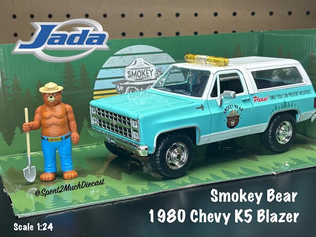 Vídeo relacionado con Jada Smokey Bear 1980 Chevy Blazer - Juguetes de coche fundido a presión - Figura de oso ahumado - A partir de 8 años