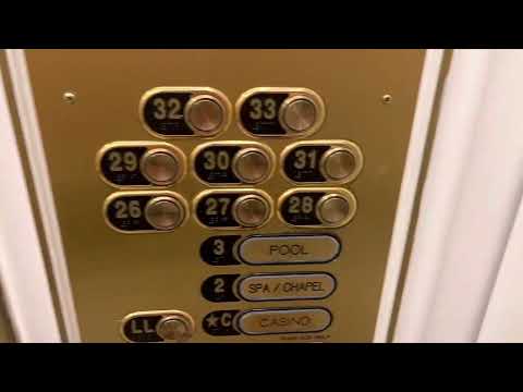 BEAUTIFUL Otis Traction High Rise Elevators @ Paris Hotel, Las Vegas, NV