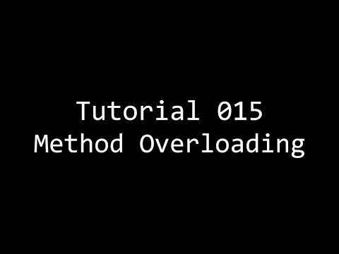 C Tutorial 015 Method Overloading