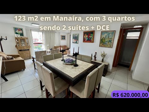 VENDIDO !!! Apartamento à venda em Manaíra. 3 quartos sendo 2 suítes + DCE. R$ 620.000,00.