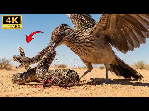 Desert Titans: Roadrunner vs. Rattlesnake — The Ultimate Speed Duel in 4K Wildlife Cinema