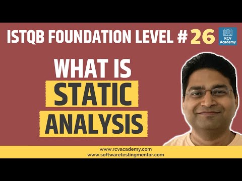 ISTQB Foundation Level 26 What is Static Analysis | Tools Used