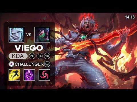 Viego vs Akali Mid - KR Challenger - Patch 14.18 Season 14