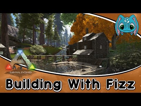 ARK: The Volcano Map Building w/ Fizz :: Redwood Fishing Town Part 4