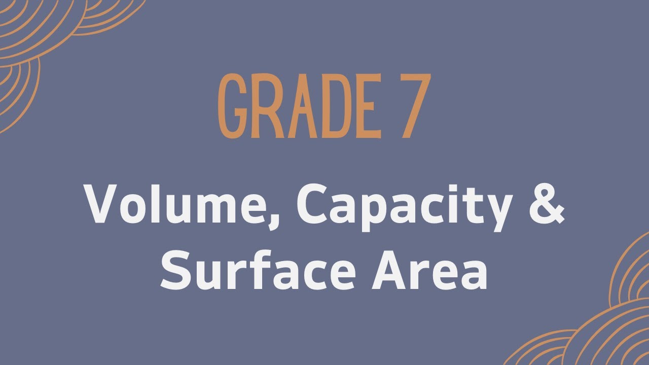 Grade 7: Volume, Capacity & Surface Area