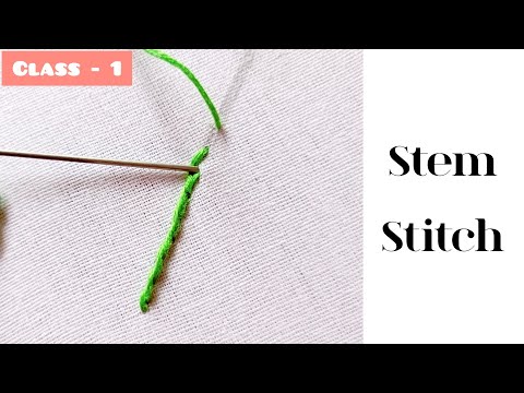 [Class - 1] How to do Stem Stitch.