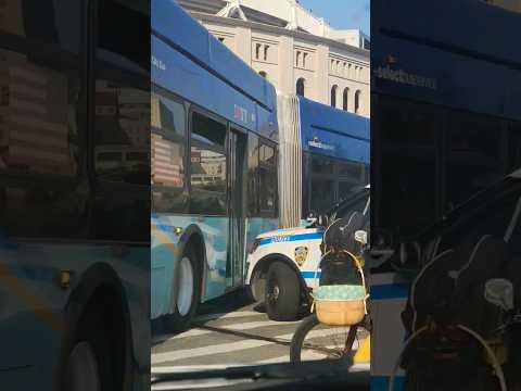 BUS FAIL NYPD CAR CRASH😂 #shorts #2023