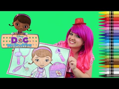 Coloring Doc McStuffins GIANT Coloring Book Page Crayola Crayons | KiMMi THE CLOWN Video