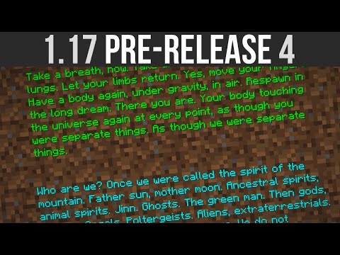 Minecraft 1.17 Pre-Release 4 Credit Corrections