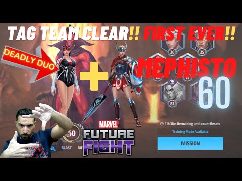 DEADLY DUO!! SILK + SHARON DESTROY MEPHISTO STAGE 60..WBL!! MARVEL FUTURE FIGHT