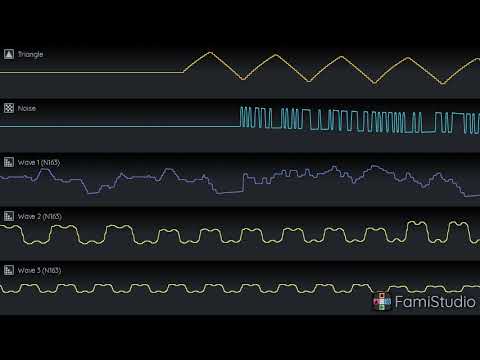 Journey To Silius - Title Theme (N163 Sunsoft Bass) FamiStudio 4.0.0 (Oscilloscope View)