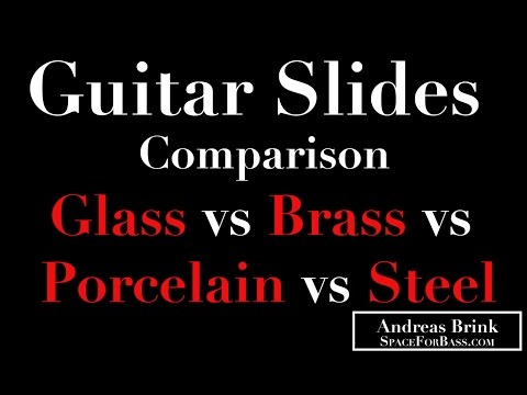 GUITAR SLIDES COMPARISON: Glass vs Brass vs Porcelain vs Steel