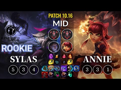IG Rookie Sylas vs Annie Mid - KR Patch 10.16