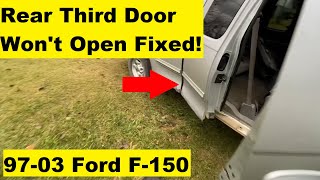 Rear Third Door Stuck Shut Fix Ford F150 DIY 97 98 99 00 01 02 03 1997 1998 1999 2000 2001 2002 2003