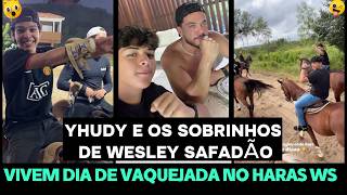 YHUDY E OS SOBRINHOS DE WESLEY SAFADÃO DÃO SHOW NA DERRUBADA DE BOI NO HARAS WS