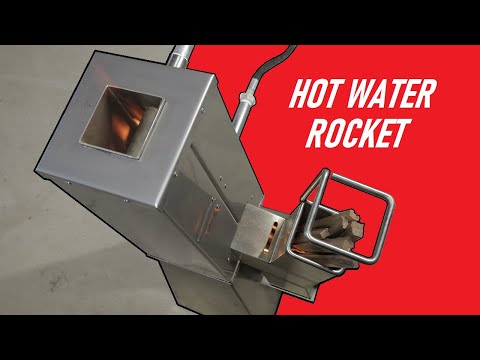 Making an insulated rocket stove hot water system