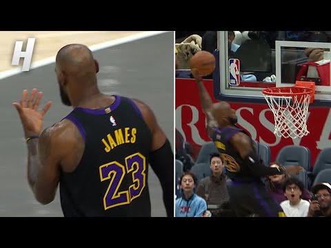 LeBron kann es nicht fassen, was er gerade getan hat 🤯 Wahnsinniger Dunk