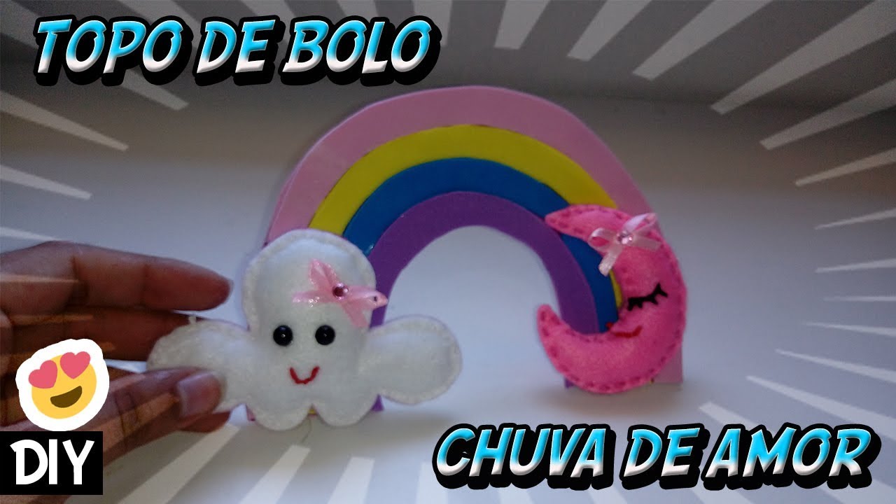 Topo de bolo chuva de amor chuva de bençãos