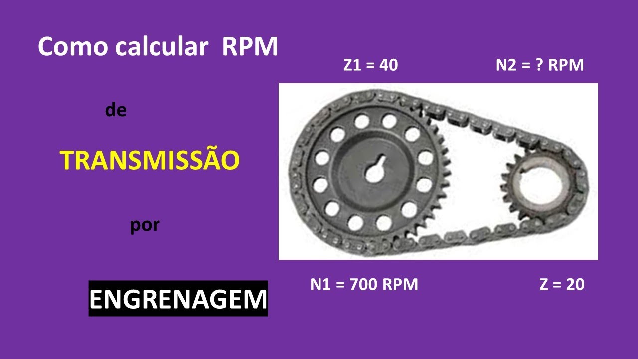 Como calcular RPM de transmissão por engrenagem