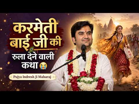 👉 करमेती बाई जी की रुला देने वाली कथा 😭 | Pujya Shree Indresh Ji Maharaj की अमृत वाणी