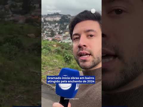 Gramado inicia obras em bairro atingido pela enchente de 2024#shorts