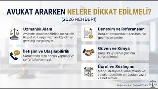 Avukat Ararken Nelere Dikkat Edilmeli? Bursa Avukat Ömer Sefa Canata Rehberi