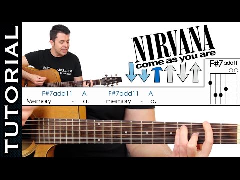 Como tocar COME AS YOU ARE de Nirvana en guitarra acústica COMPLETO