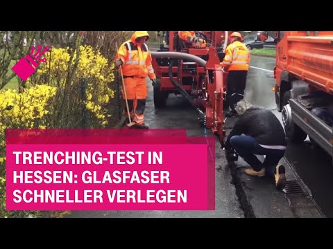 Trenching-Test in Hessen: Glasfaser schneller verlegen