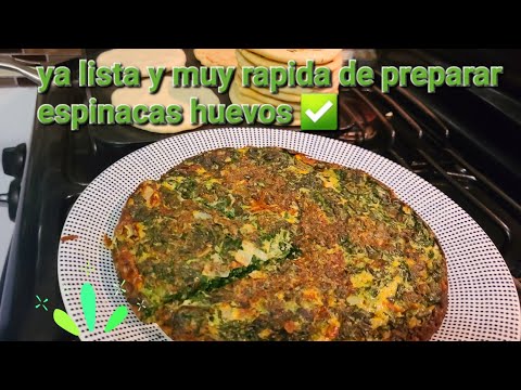 Tortilla de espinacas.  #tortilla ✅️
