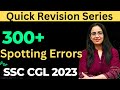 300 Important Spotting Errors For SSC CGL 2023 English Classes English With Rani Ma Am