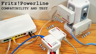 Fritz!Powerline 1000E 1240E 510E • Compatibility and test