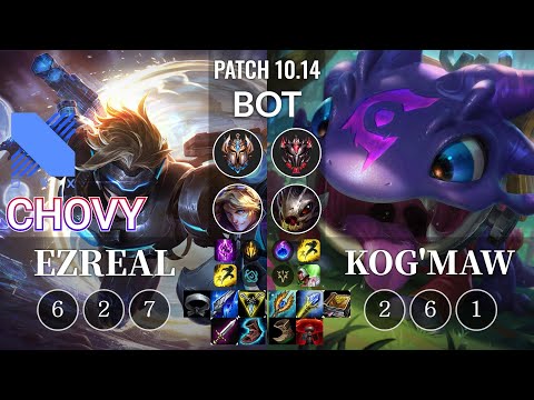 DRX Chovy Ezreal vs Kog'Maw Bot - KR Patch 10.14