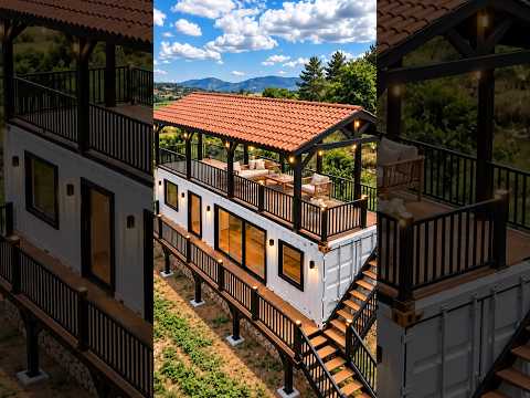 One shipping container. Two levels of living. A rooftop made for sunsets. 🌄🏡
