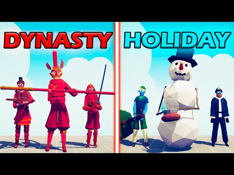 DYNASTY TEAM vs HOLIDAY TEAM - Totally Accurate Battle Simulator | TABS