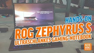 Video thumbnail for ASUS ROG Zephyrus S Hands On - Deutsch / German by notebooksbilliger.de
