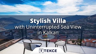 Stylish Villa with Uninterrupted Sea View in Kalkan | Antalya Homes ®
