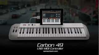 Video thumbnail for Samson Carbon 49 USB MIDI Keyboard Controller by Gear4music Guitars
