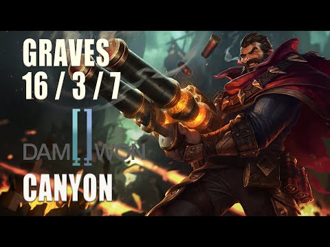DWG Canyon GRAVES vs TALIYAH | JUNGLE | CHALLENGER | Korea | 16/3/7 (KDA)