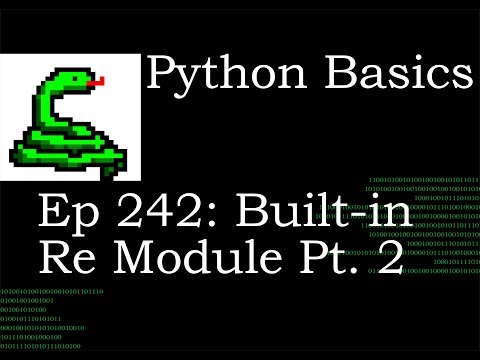 Python Basics Re Module Pt 2