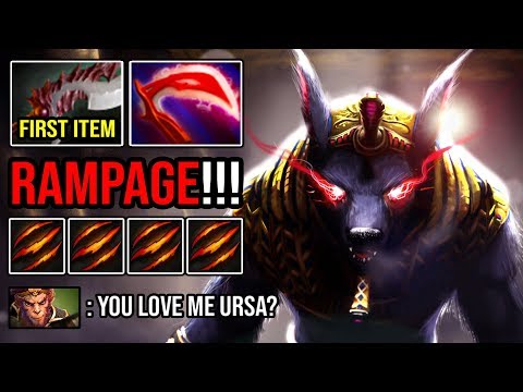 100% IMBA Earthshock Offlane Ursa 2s Deleted MK & Warlord Crazy RAMPAGE 22Min GG Never Die DotA 2