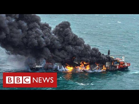 Sri Lanka faces environmental disaster as oil pours from stricken ship - BBC News