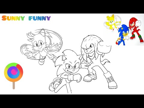 Sonic Team Coloring Pages / How To Draw Sonic, Tails and Knuckles