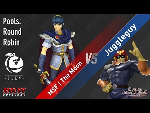 Eden - MSF | The Moon (Marth) vs. Juggleguy (C. Falcon) - SSBM - Singles Pools, RR (Pt 2 of 2)