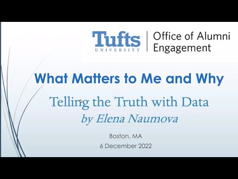 What Matters to Me and Why: Elena Naumova on Telling the Truth with Data