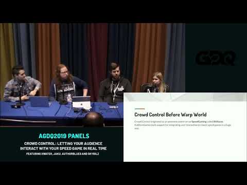AGDQ 2019 Panels: Crowd Control: Letting your audience interact with your speed game in Real Time